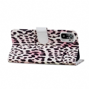Folio-hoesje voor Xiaomi Redmi Note 10 4G / Note 10S Luipaardpatroon