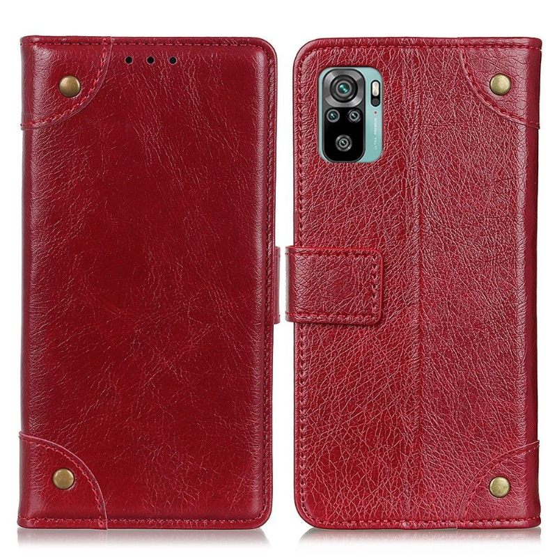 Folio-hoesje voor Xiaomi Redmi Note 10 4G / Note 10S Vintage Nappa