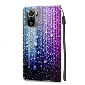 Folio-hoesje voor Xiaomi Redmi Note 10 4G / Note 10S Waterdruppels