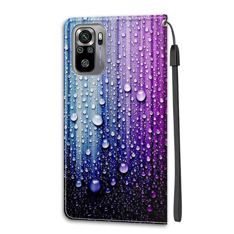 Folio-hoesje voor Xiaomi Redmi Note 10 4G / Note 10S Waterdruppels