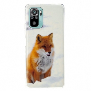 Hoesje voor Xiaomi Redmi Note 10 4G / Note 10S Fluorescerende Rode Vos