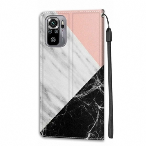 Leren Hoesje voor Xiaomi Redmi Note 10 4G / Note 10S Bescherming Drie Patronen