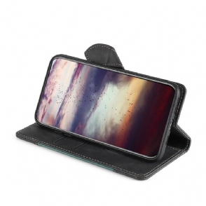 Leren Hoesje voor Xiaomi Redmi Note 10 4G / Note 10S Bescherming Tweekleurige Naden
