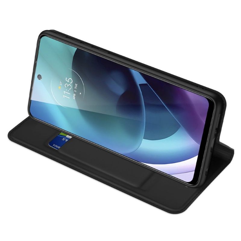 Cover voor Motorola Moto G71 5G Zakelijk Satijneffect