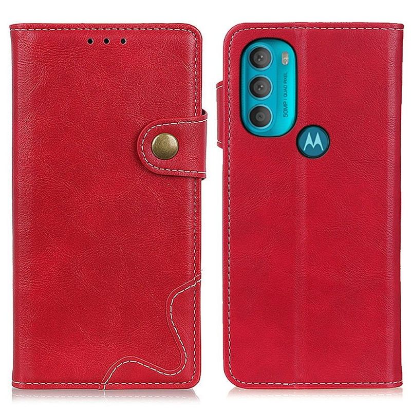 Flip Case voor Motorola Moto G71 5G S-vorm Zichtbare Naden
