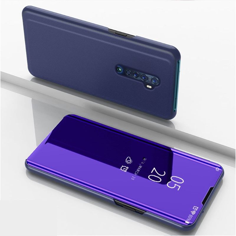 Hoesje voor Oppo Reno2 Z Anti-fall Folio-hoesje Spiegeleffect