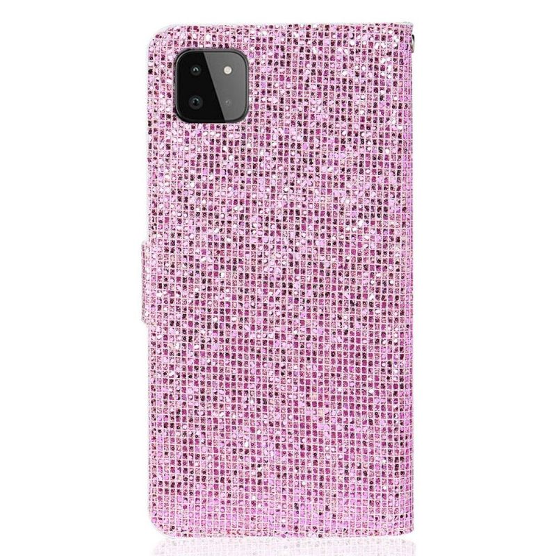 Folio-hoesje voor Samsung Galaxy A22 5G Glitterkaarthouder