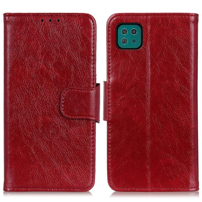 Folio-hoesje voor Samsung Galaxy A22 5G Imitatie Nappaleer