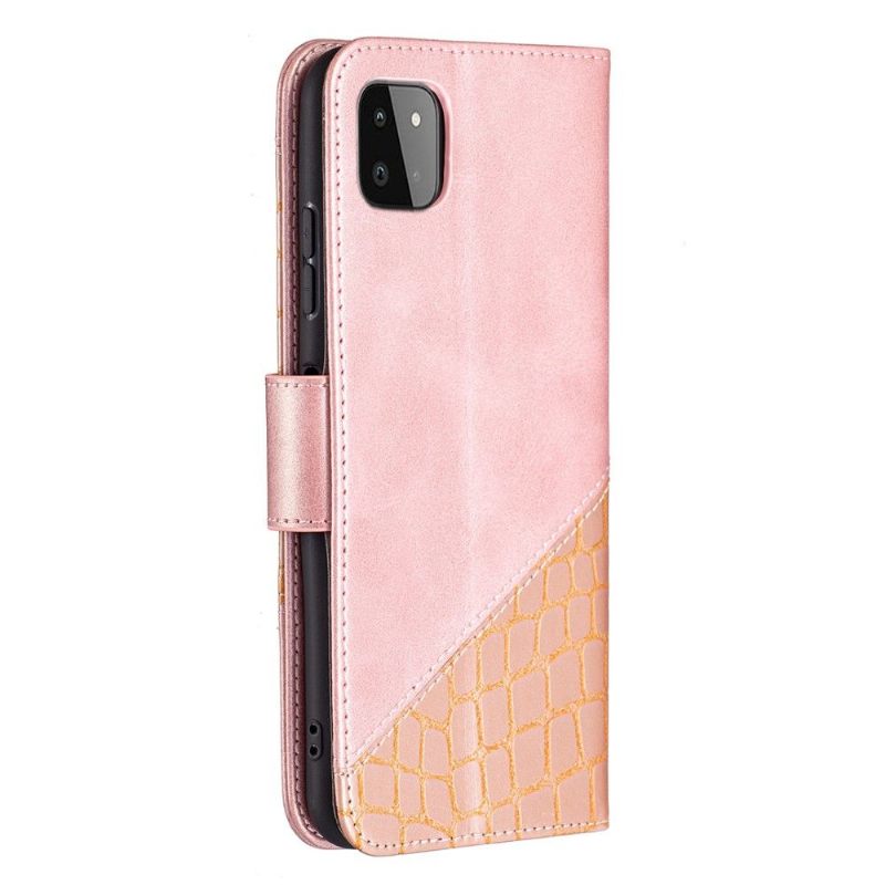 Folio-hoesje voor Samsung Galaxy A22 5G Leereffect In Krokodillenlook