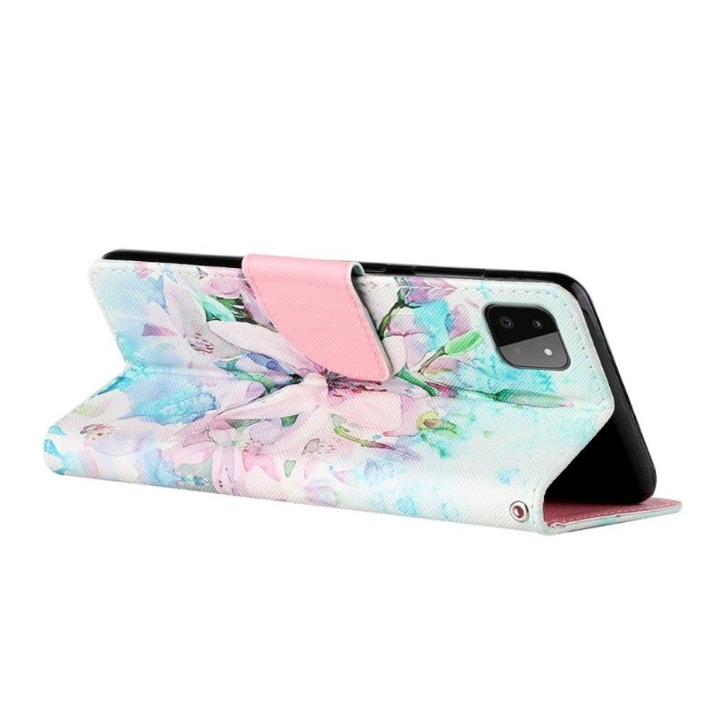 Folio-hoesje voor Samsung Galaxy A22 5G Leliebloem