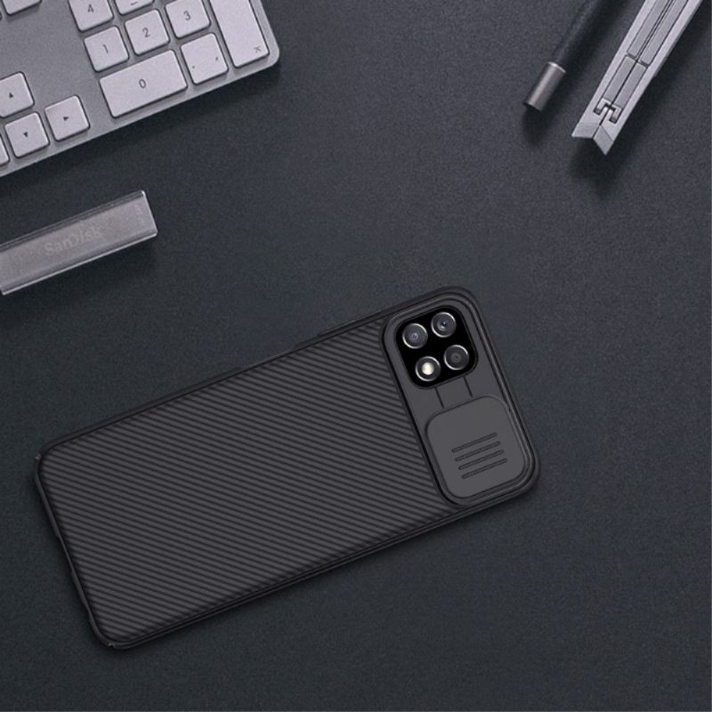 Hoesje voor Samsung Galaxy A22 5G Camshield Met Achterste Lensdop
