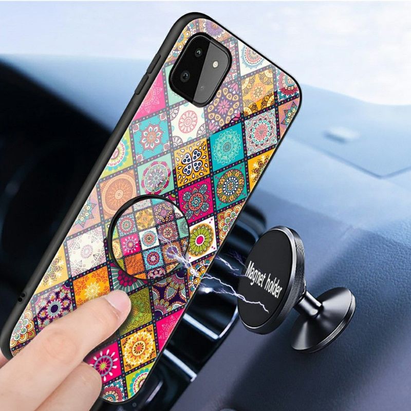 Hoesje voor Samsung Galaxy A22 5G Mandala-caleidoscoop Met Standaard
