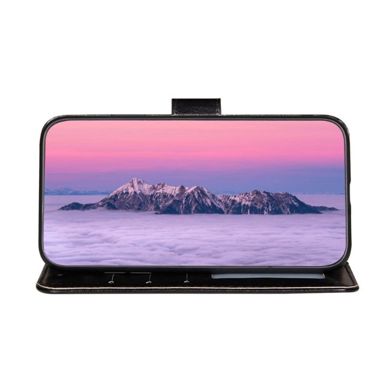 Leren Hoesje voor Samsung Galaxy A22 5G Folio-hoesje Kaarthouder Met Klep