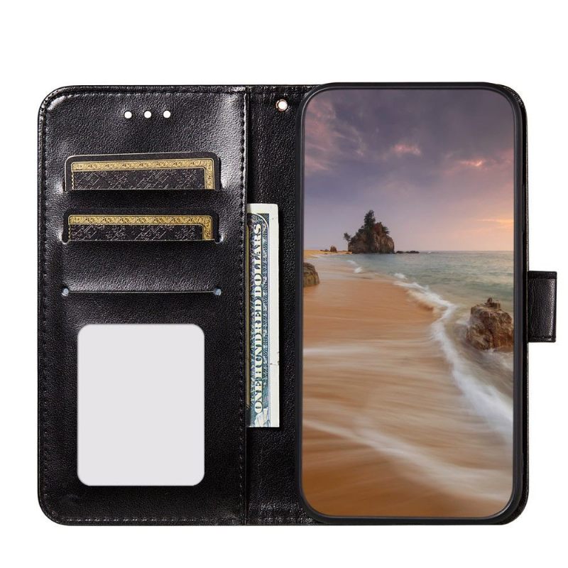 Leren Hoesje voor Samsung Galaxy A22 5G Folio-hoesje Kaarthouder Met Klep