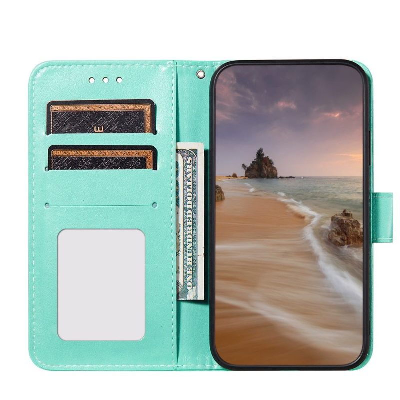 Leren Hoesje voor Samsung Galaxy A22 5G Folio-hoesje Kaarthouder Met Klep