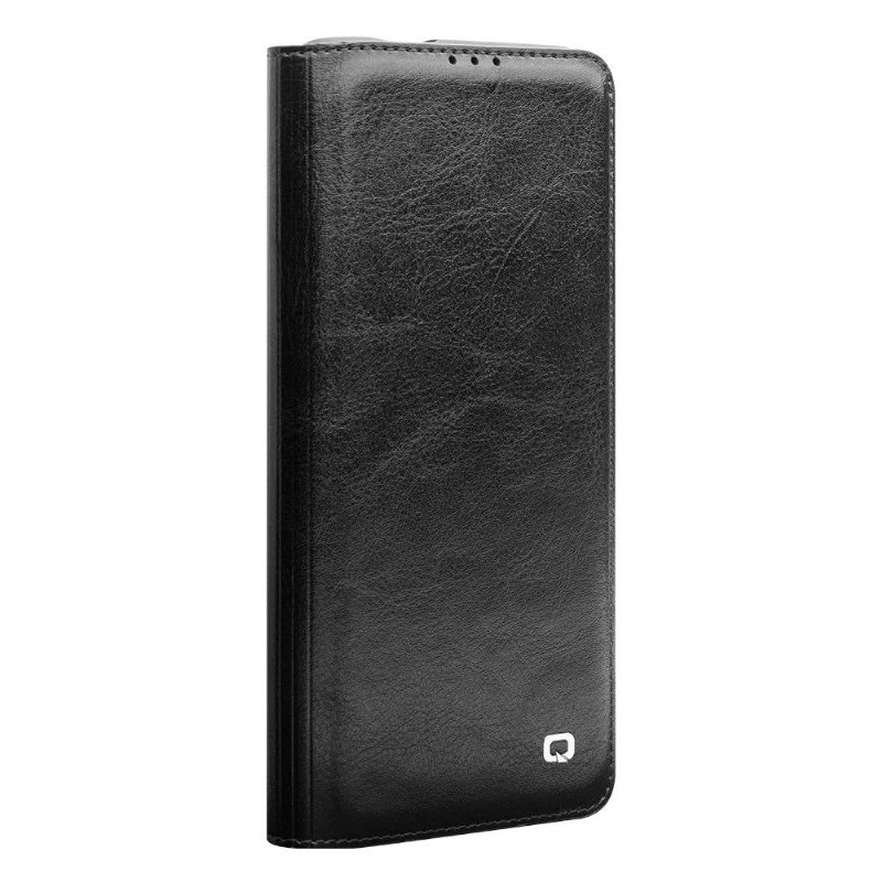 Folio-hoesje voor OnePlus 7T Premium Echt Leer - Zwart