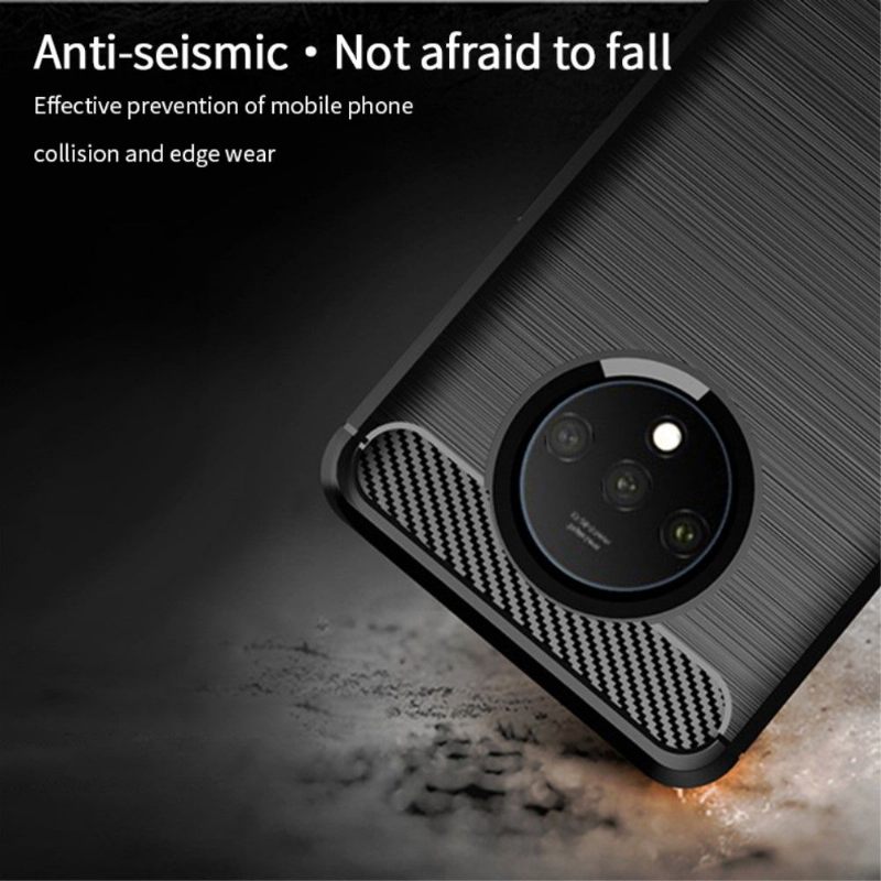 Hoesje voor OnePlus 7T Geborsteld Effect Mofi - Zwart