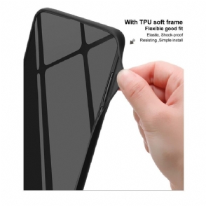 Hoesje voor OnePlus 7T Imak Croco Effect Zwart
