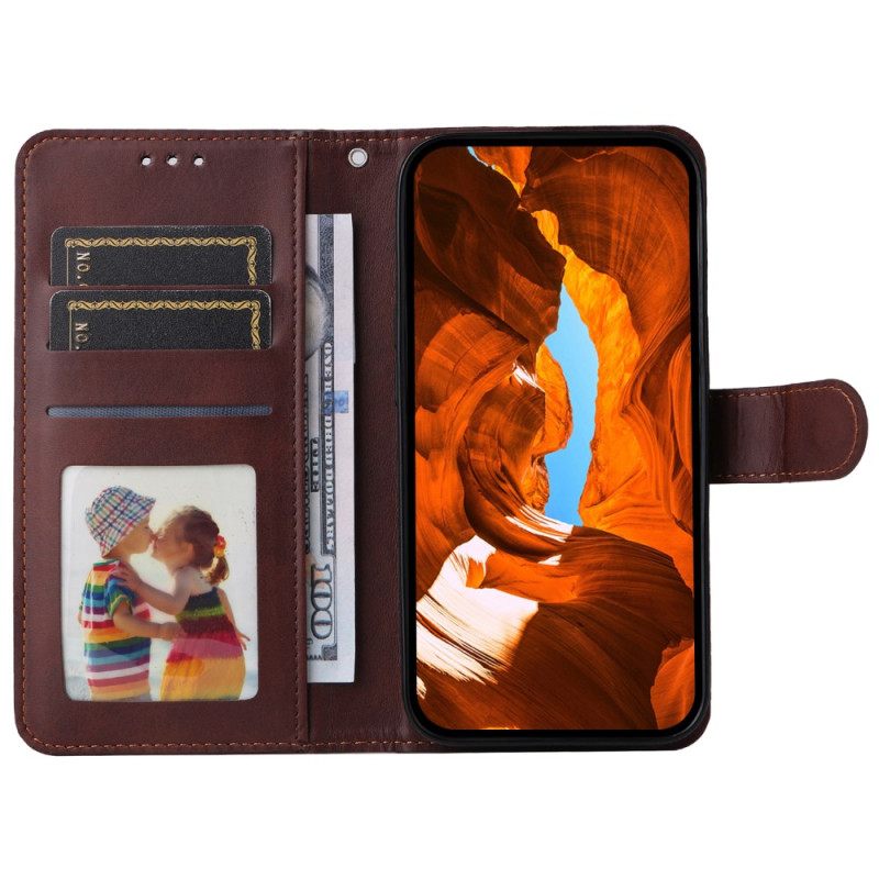 Bescherming Hoesje Oppo Reno 13 5g Effen Leerlook Met Bandje