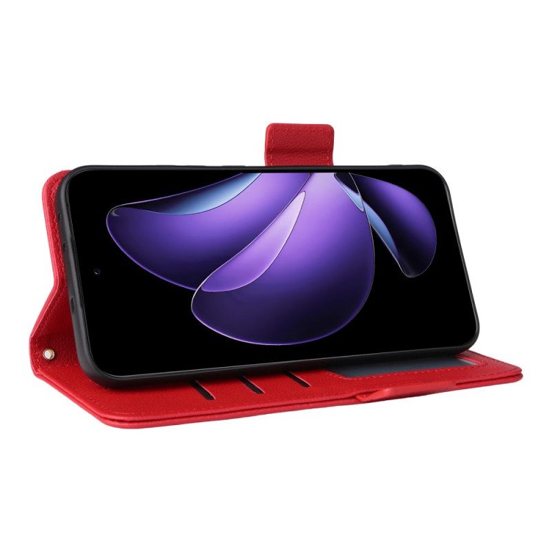 Bescherming Hoesje Oppo Reno 13 5g Lychee Kunstleren Bandje