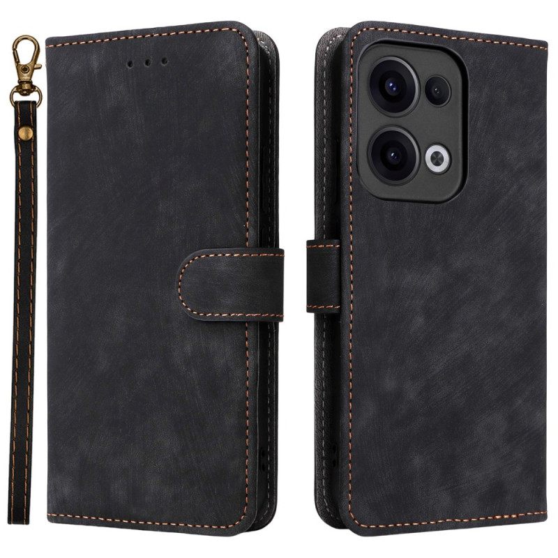 Bescherming Hoesje Oppo Reno 13 5g Suède-look Rfid-beschermingsband