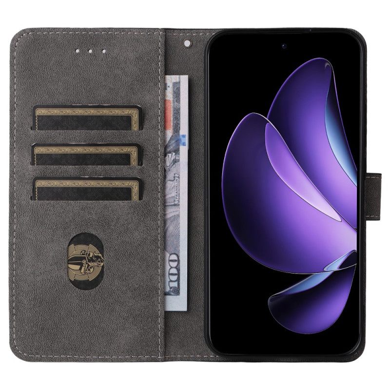 Bescherming Hoesje Oppo Reno 13 5g Suède-look Rfid-beschermingsband