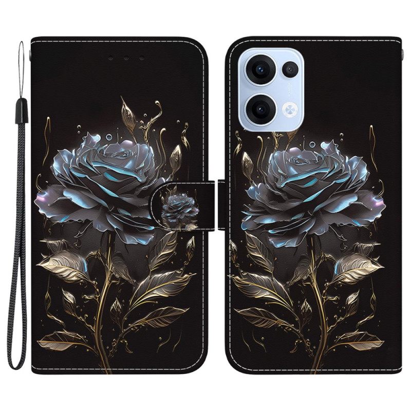 Folio-hoesje Oppo Reno 13 5g Zwarte Roos