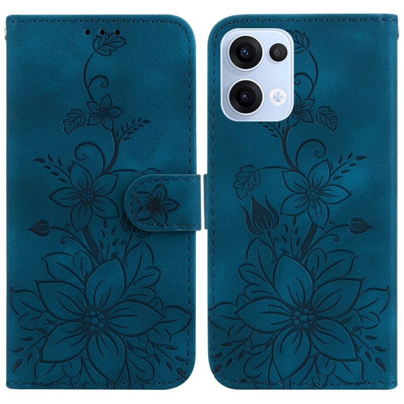Leren Hoesje Oppo Reno 13 5g Fleur-de-lys Patroon Bescherming Hoesje