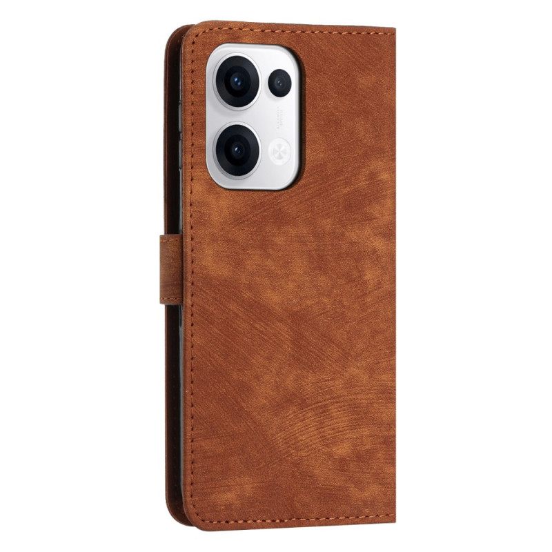 Leren Hoesje Oppo Reno 13 5g Retro Stijl Bescherming Hoesje