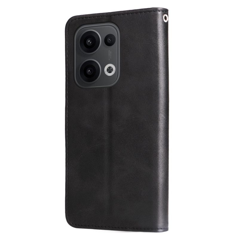 Leren Hoesje Voor Oppo Reno 13 5g Etui Met Rits