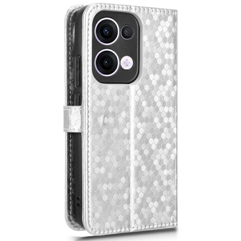 Leren Hoesje Voor Oppo Reno 13 5g Glitterstippen