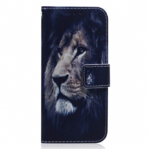 Folio-hoesje voor Xiaomi 13 Met Ketting Dromende Leeuw Met Riem