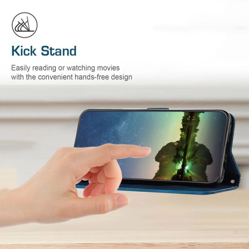 Folio-hoesje Vivo V40 Se 5g Telefoonhoesje Driehoekige Bandpatronen