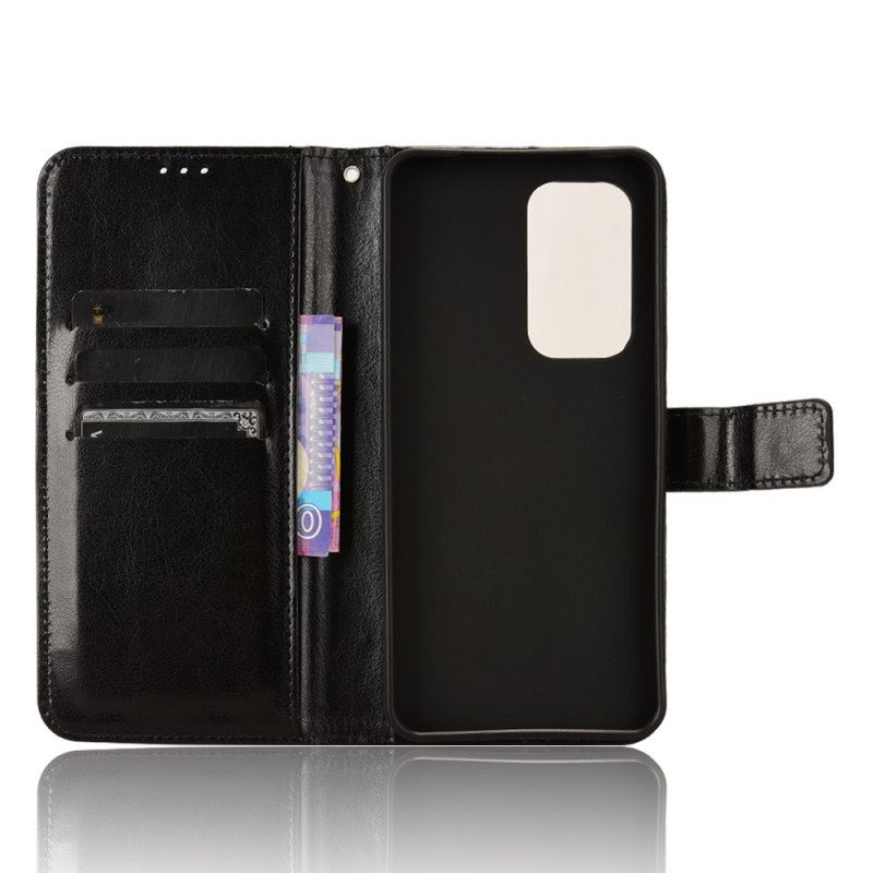 Folio-hoesje Vivo V40 Se 5g Telefoonhoesje Opvallend Imitatieleer Met Bandje