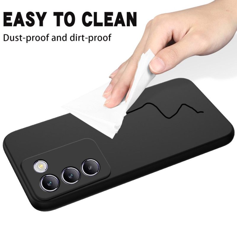 Hoesje Vivo V40 Se 5g Vloeibare Siliconen Met Bandje