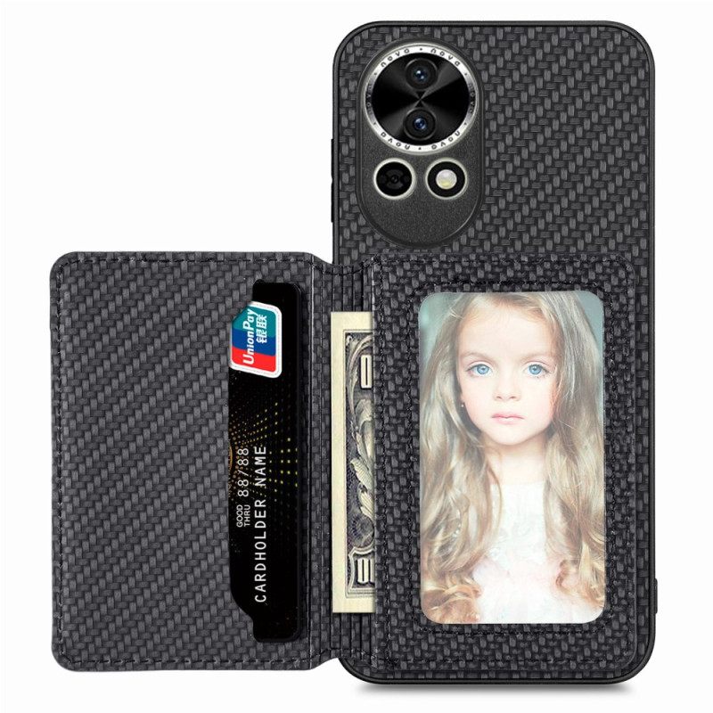 Hoesje Huawei Nova 13 Kaarthouder Van Koolstofvezel Bescherming Hoesje