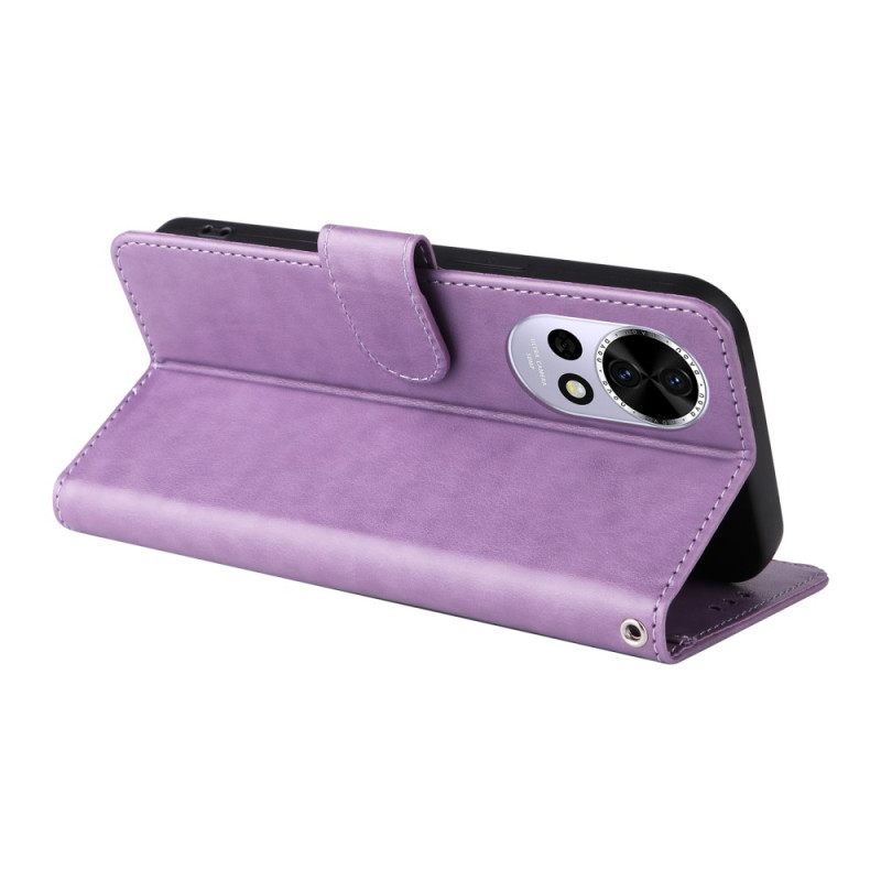 Leren Hoesje Voor Huawei Nova 13 Bloemenpatroon