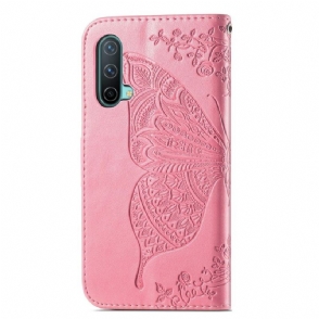 Flip Case voor OnePlus Nord CE 5G Reliëfvlinder