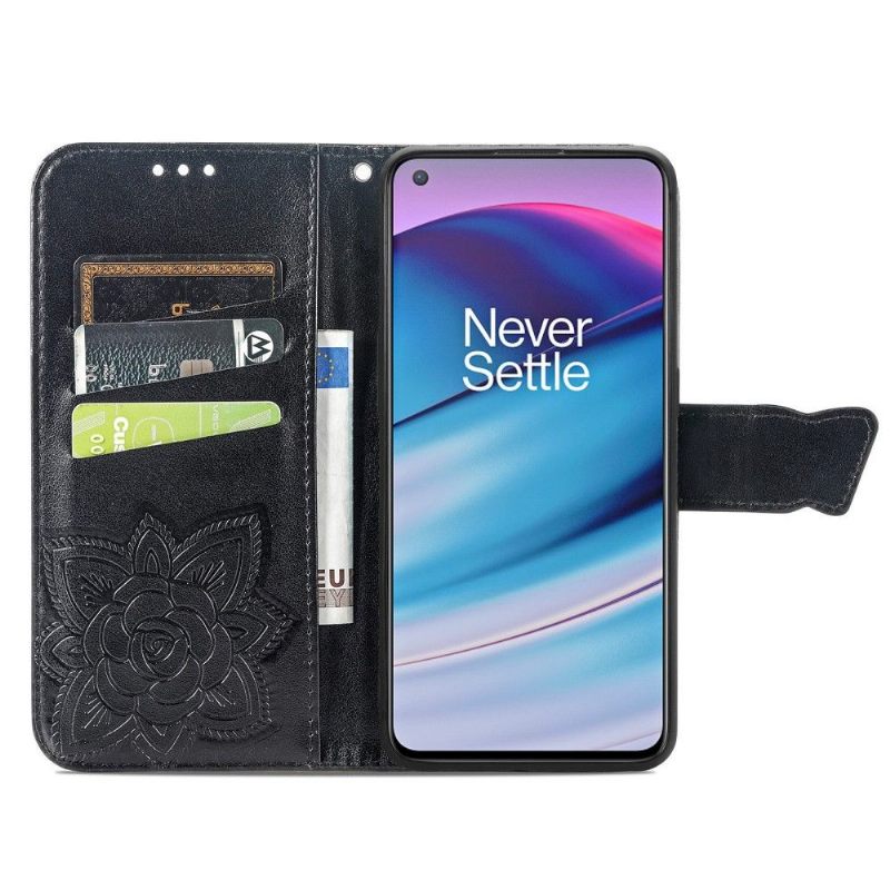 Flip Case voor OnePlus Nord CE 5G Reliëfvlinder