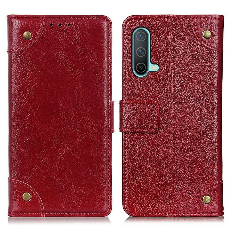 Folio-hoesje voor OnePlus Nord CE 5G Anti-fall Vintage Nappa