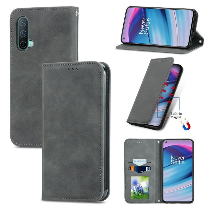 Folio-hoesje voor OnePlus Nord CE 5G Anti-fall Zakelijk Retro