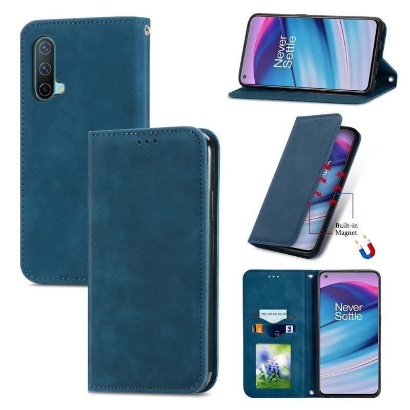 Folio-hoesje voor OnePlus Nord CE 5G Anti-fall Zakelijk Retro