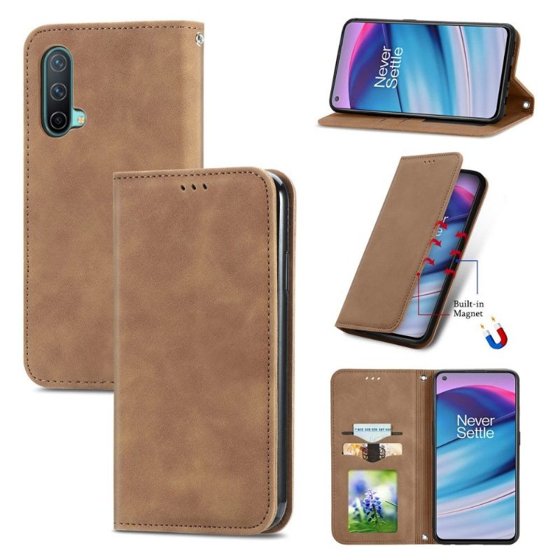 Folio-hoesje voor OnePlus Nord CE 5G Anti-fall Zakelijk Retro