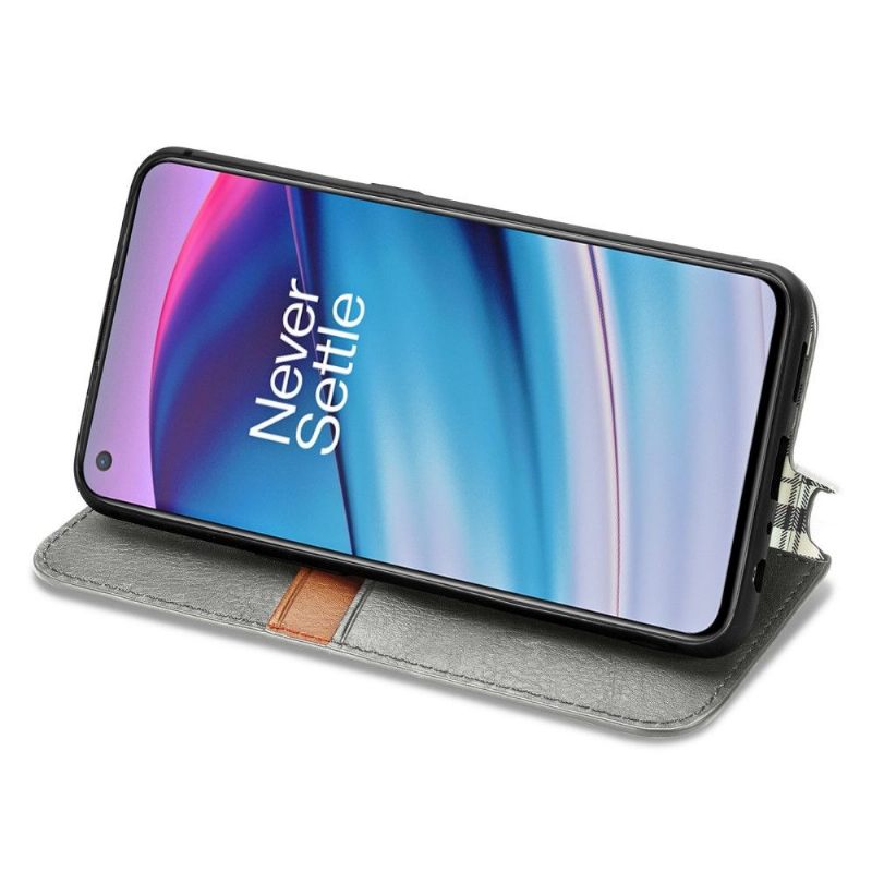 Leren Hoesje voor OnePlus Nord CE 5G Kub Design-kaarthouder