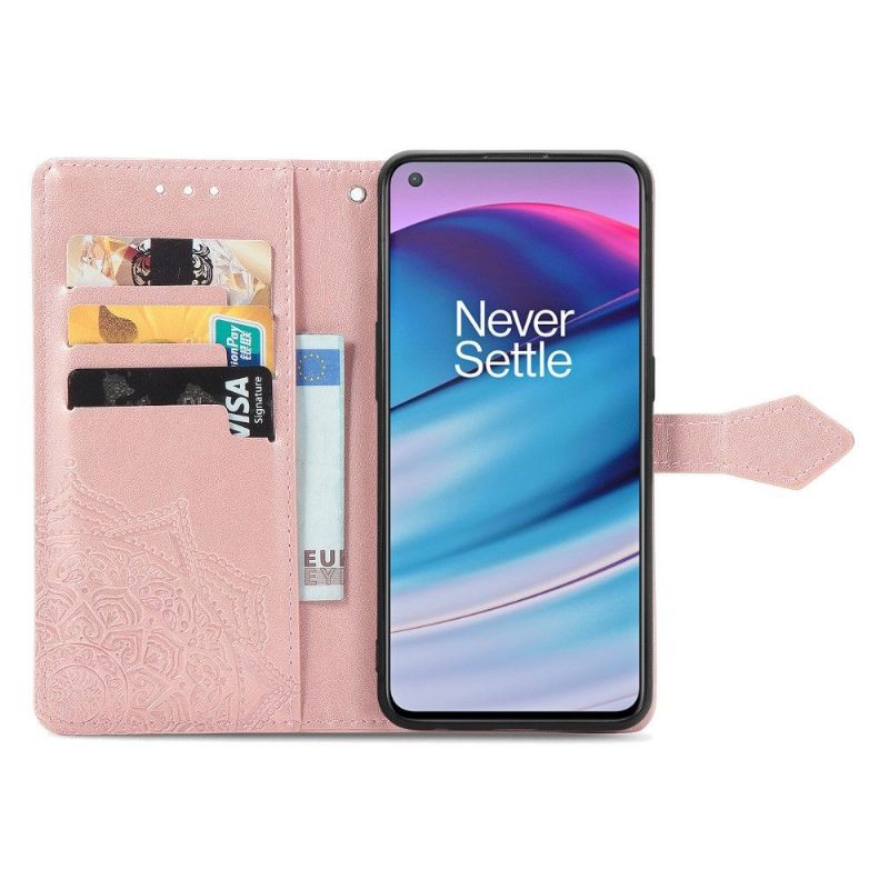 Leren Hoesje voor OnePlus Nord CE 5G Mandala-reliëf In Kunstleer