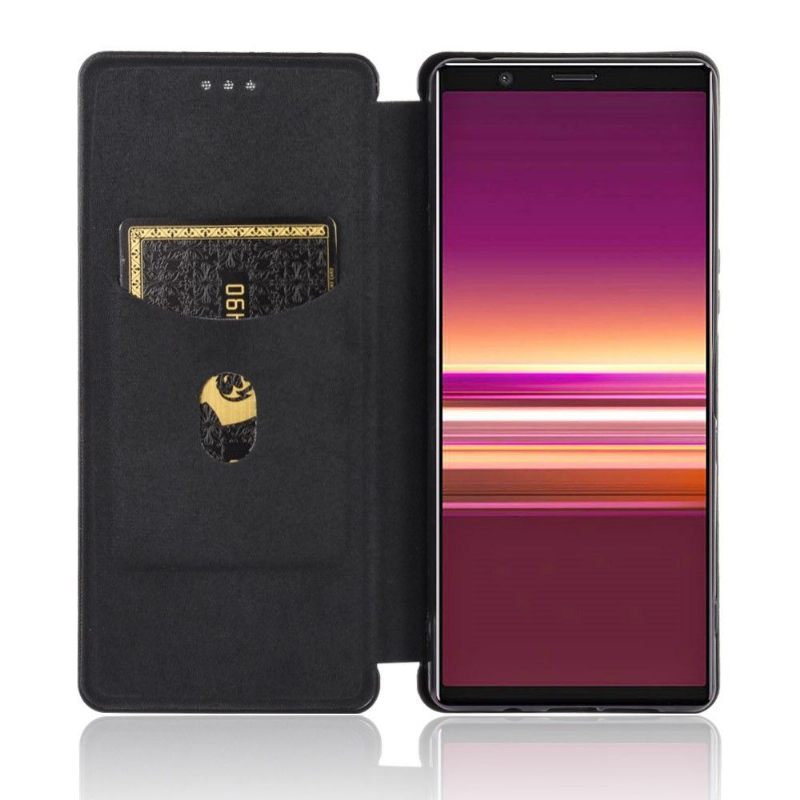 Flip Case voor Sony Xperia 5 II Koolstofvezeleffect