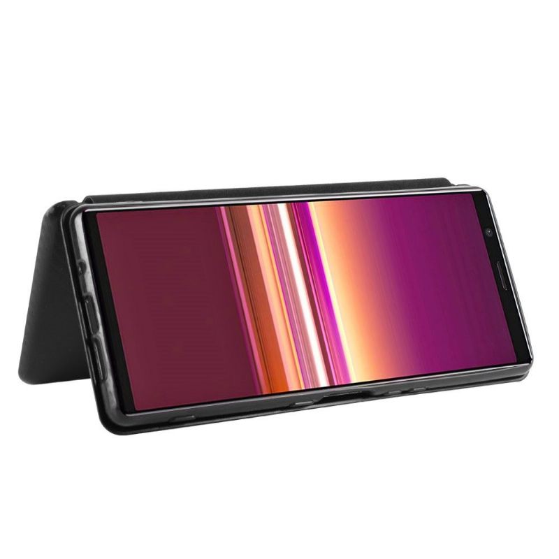 Flip Case voor Sony Xperia 5 II Koolstofvezeleffect