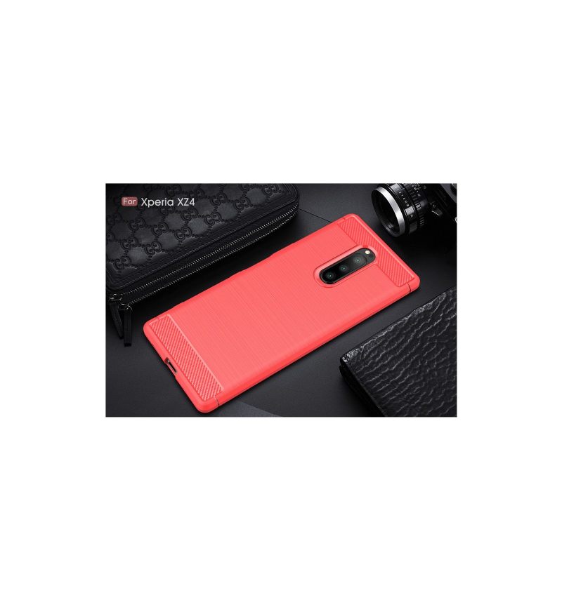 Hoesje voor Sony Xperia 1 Koolborstel Gel