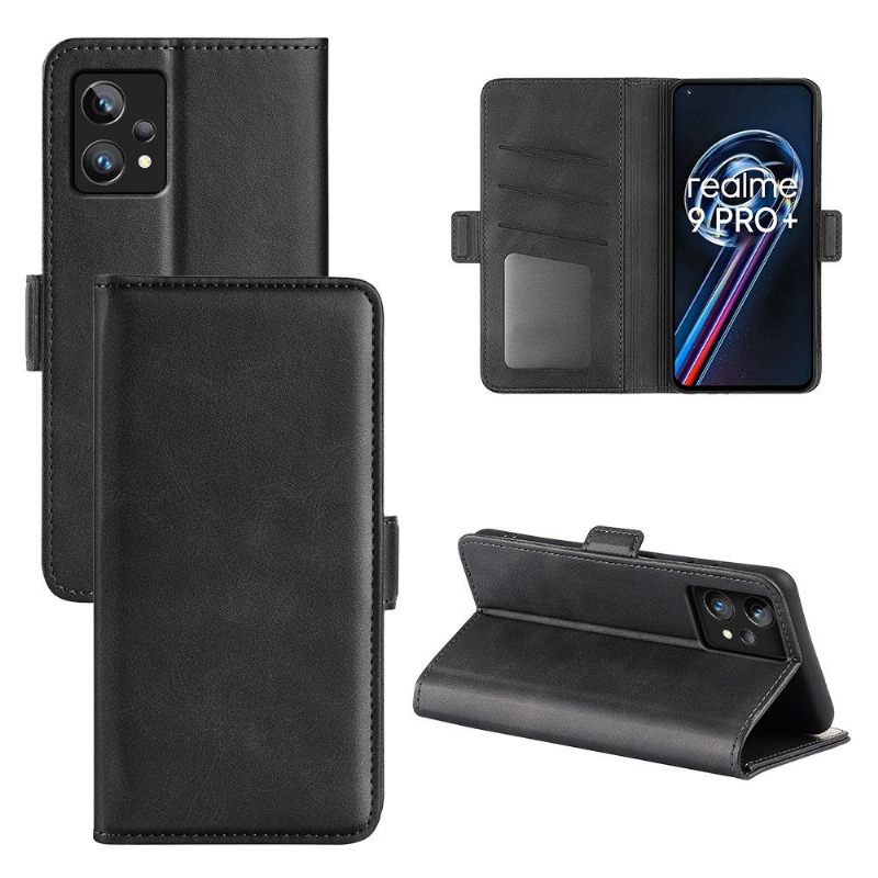 Cover voor Realme 9 Pro Plus Portemonnee Mat Kunstleer Hoes