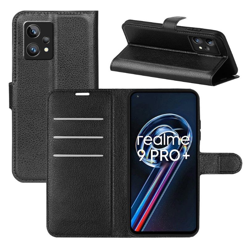 Folio-hoesje voor Realme 9 Pro Plus Anti-fall Portemonnee Leren Leerstijl